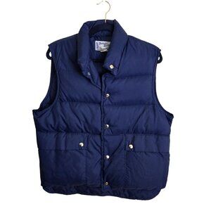 Rainier Down Vintage House Down Blue Puffer Vest High Low Size M